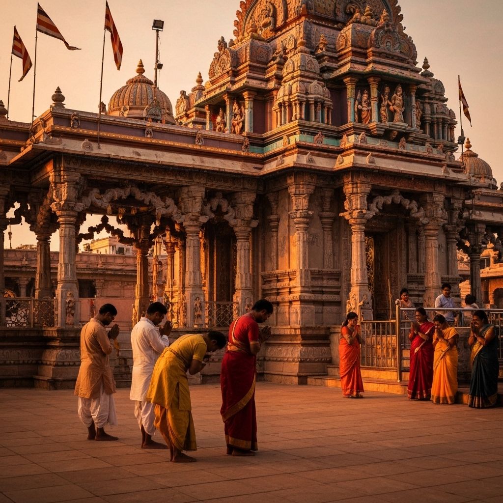 Spiritual gathering at the ashram